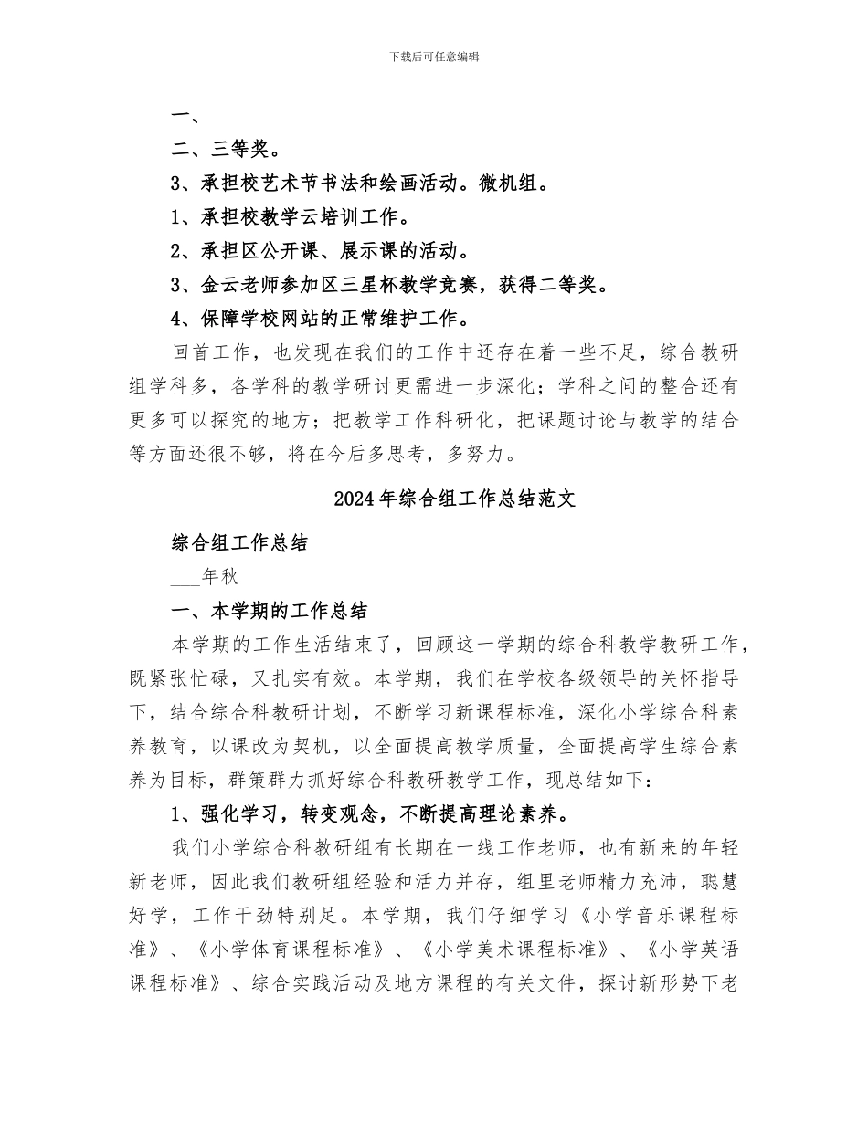2024年综合组工作总结_第3页