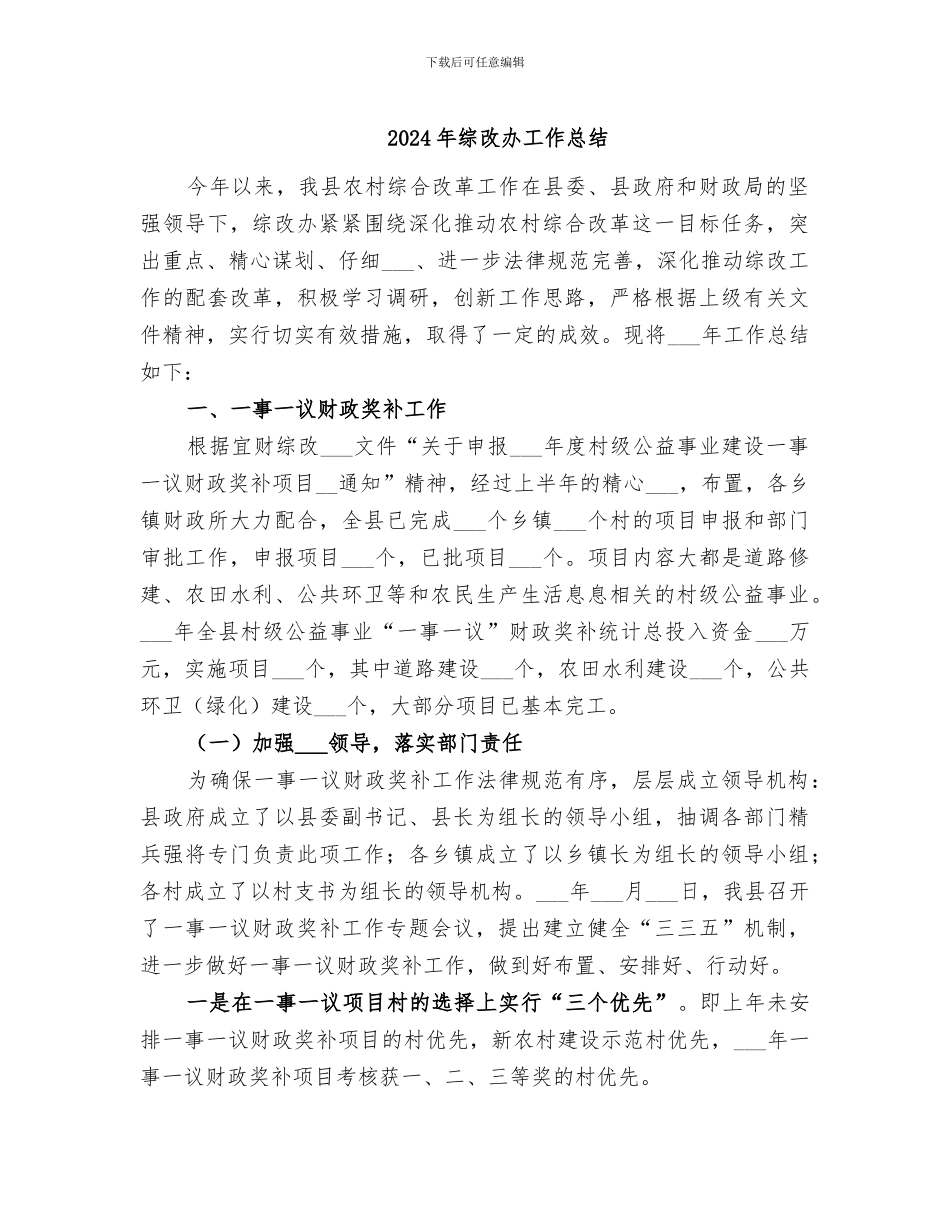 2024年综改办工作总结_第1页