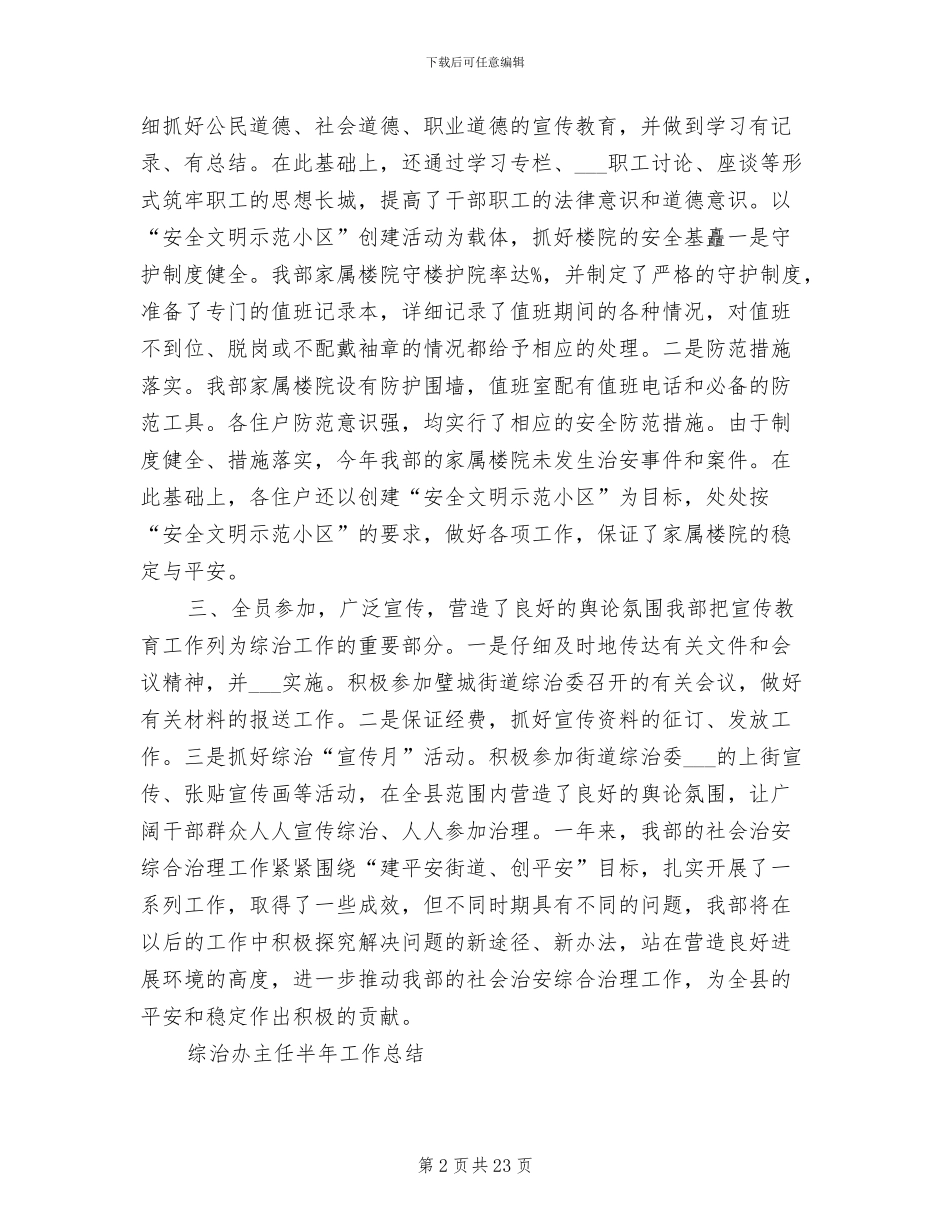 2024年综治办工作总结_第2页
