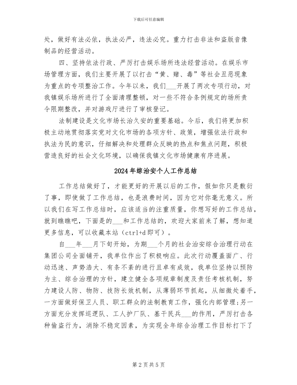 2024年综治委文化工作总结_第2页