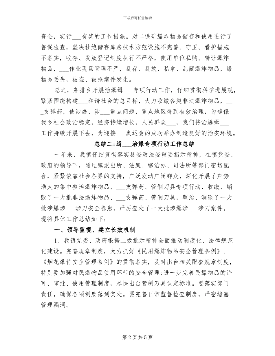 2024年缉枪治爆专项行动工作总结_第2页