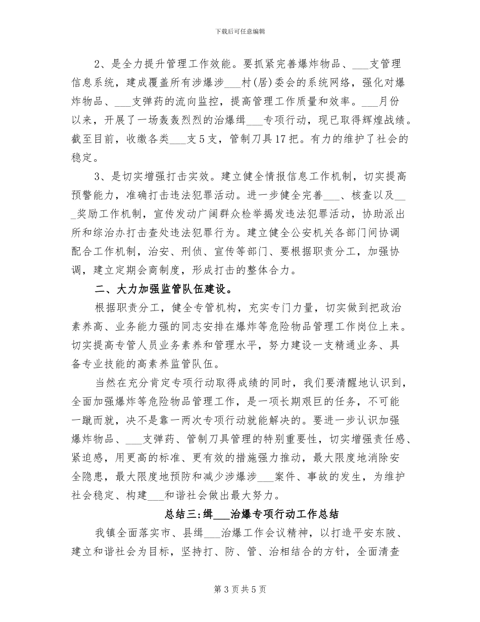 2024年缉枪治爆专项行动工作总结_第3页