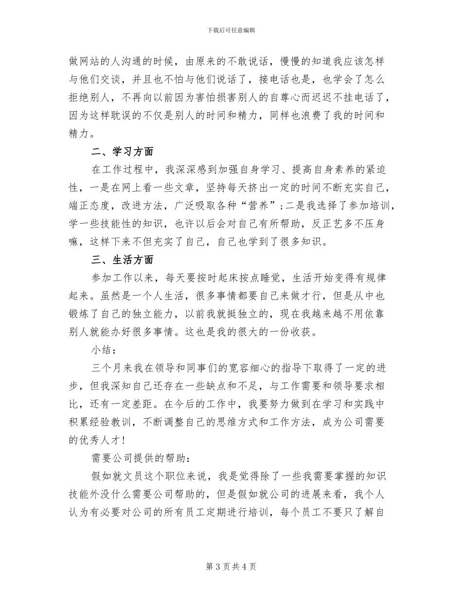 2024年网站运营工程师试用期工作总结_第3页