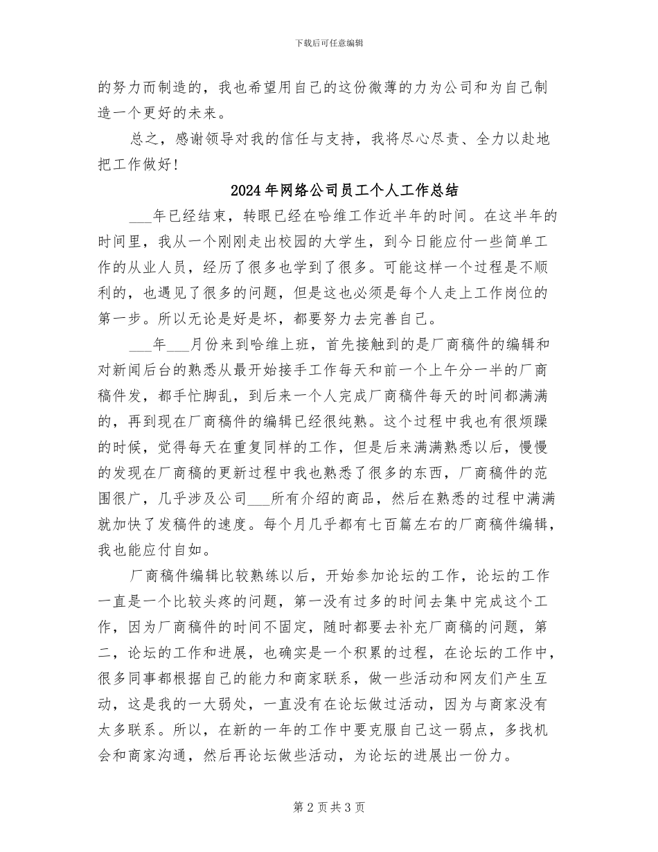 2024年网络公司个人年终总结_第2页