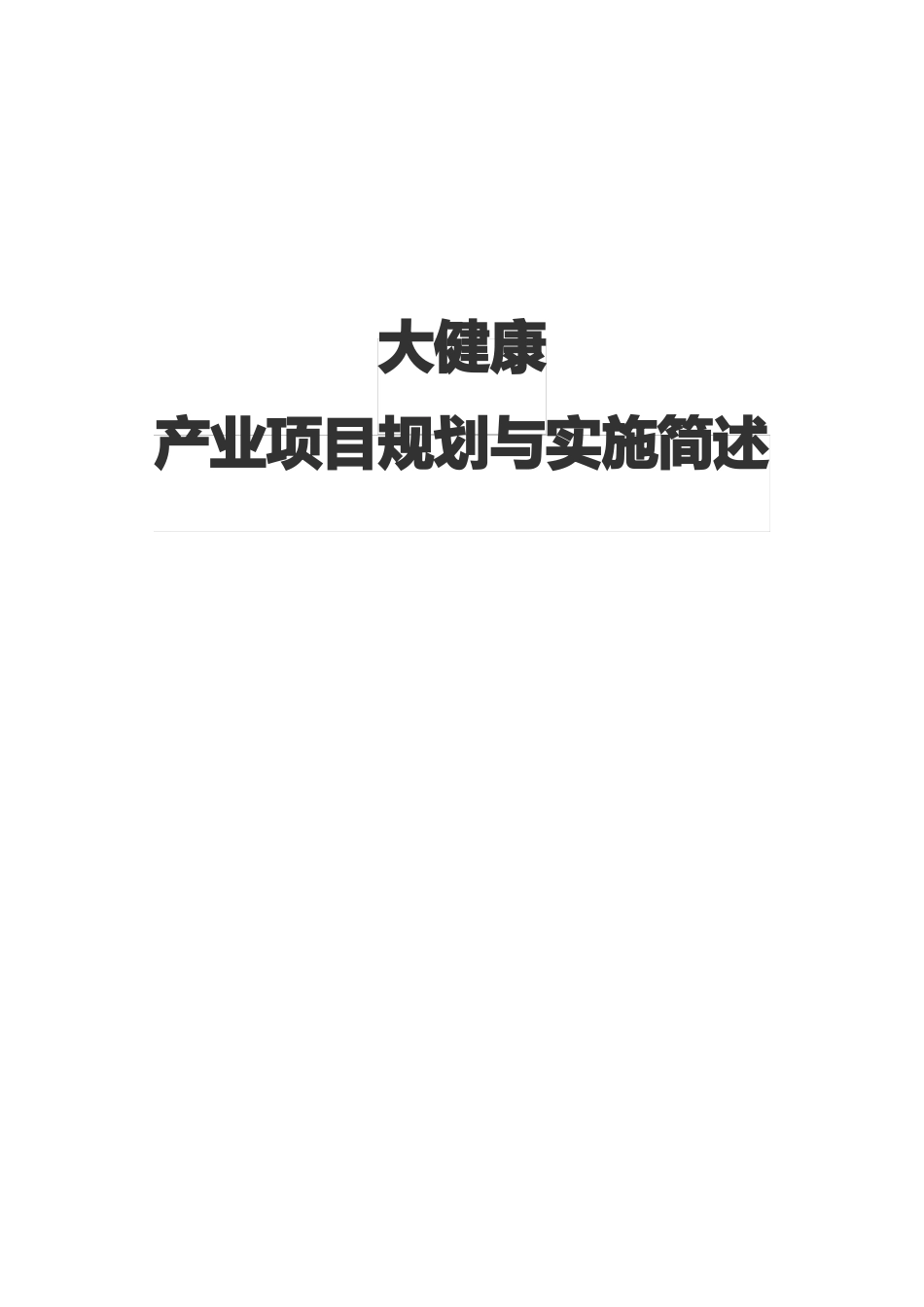 大健康产业项目规划与实施简述_第1页