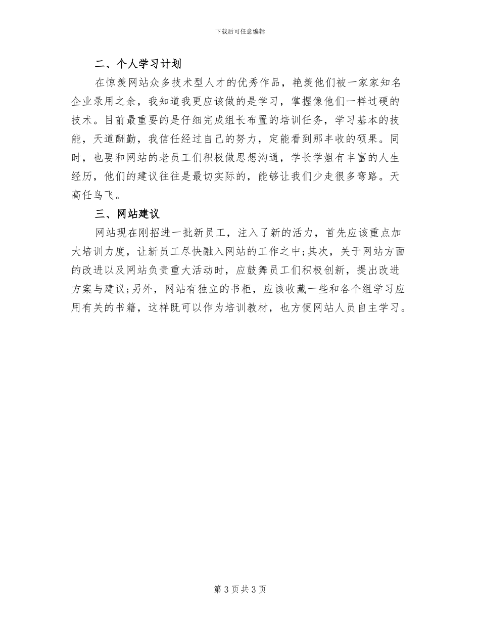 2024年网页美工年度工作总结_第3页