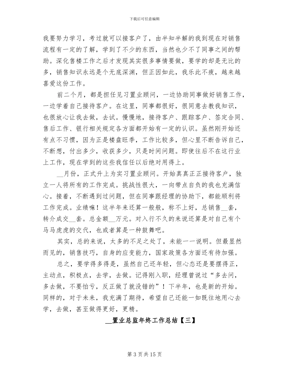 2024年置业总监年终工作总结_第3页