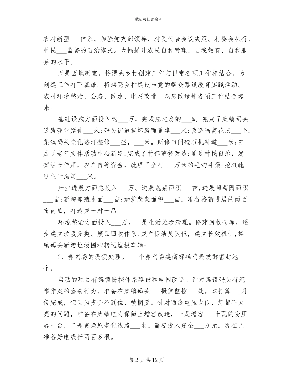 2024年美丽乡村建设年度工作总结_第2页