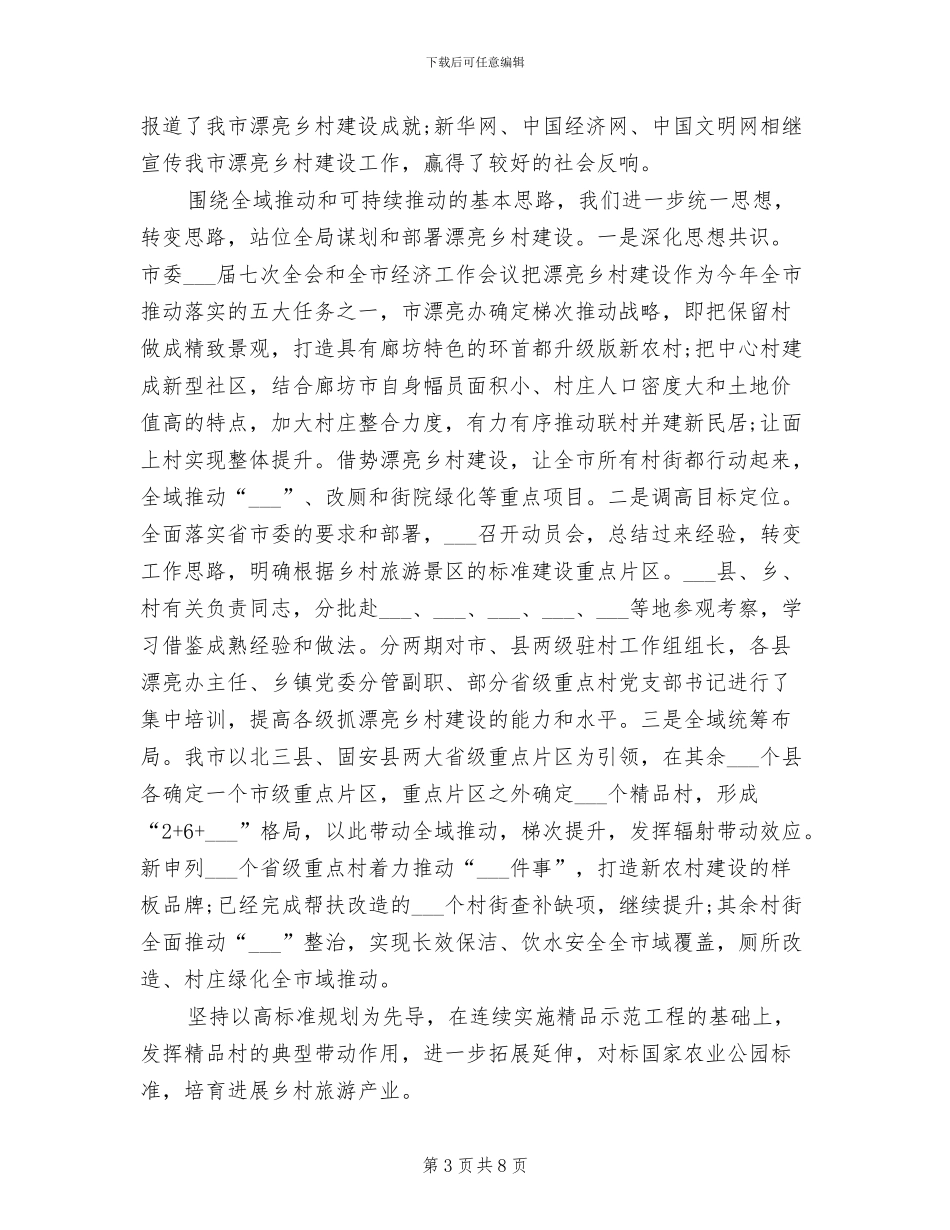 2024年美丽乡村的工作总结_第3页