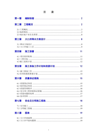 大口井施工组织设计