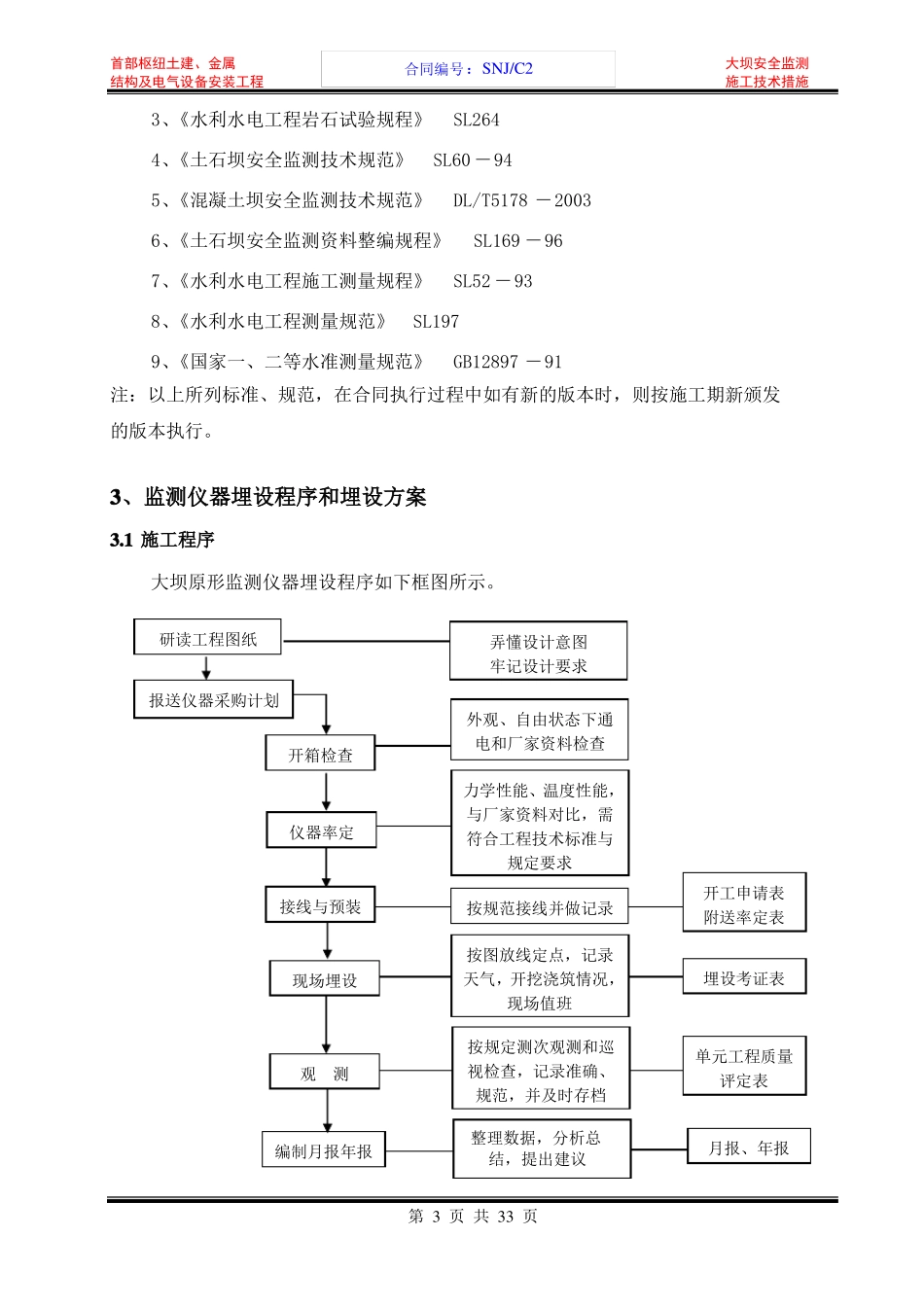 大坝安全监测施工的技术措施_第3页