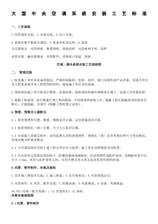 大型中央空调系统安装工艺标准