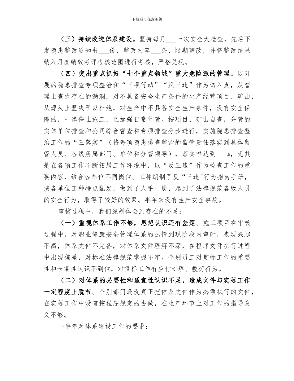 2024年职业健康安全管理体系运行情况总结范文_第2页