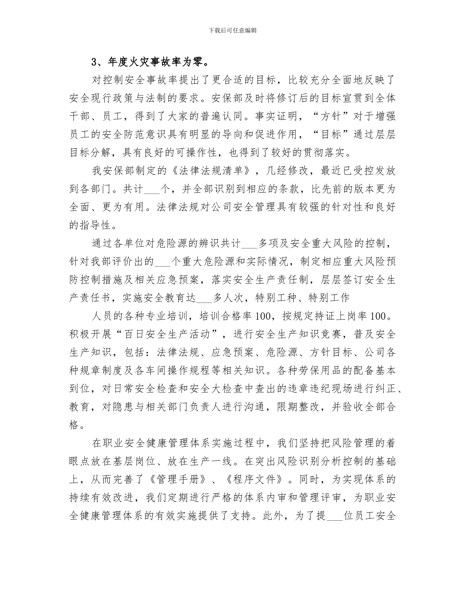 2024年职业健康管理体系运行总结范文_第2页