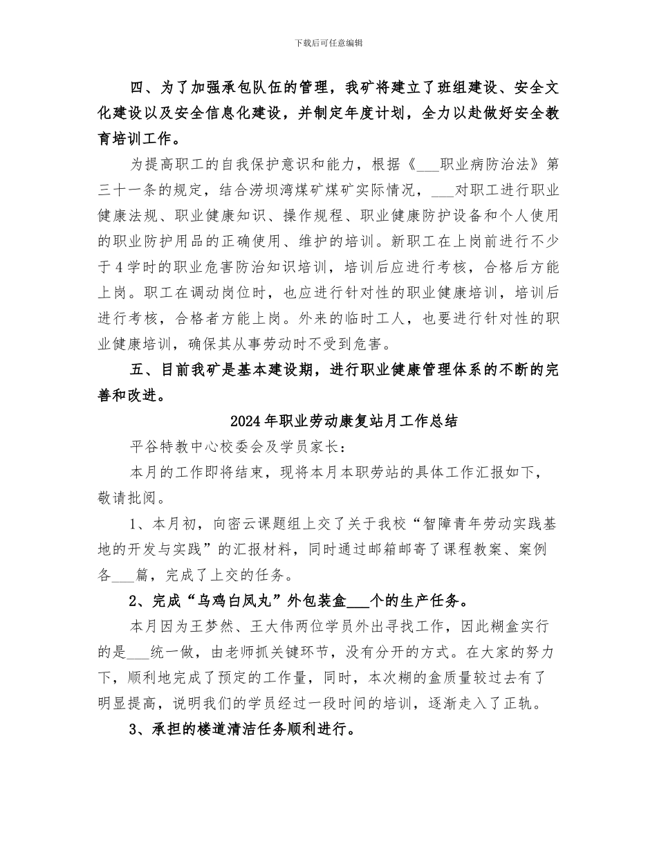 2024年职业健康管理体系运行总结范本_第2页