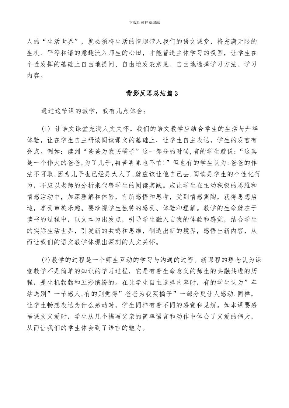 2024年背影反思总结范文_第2页