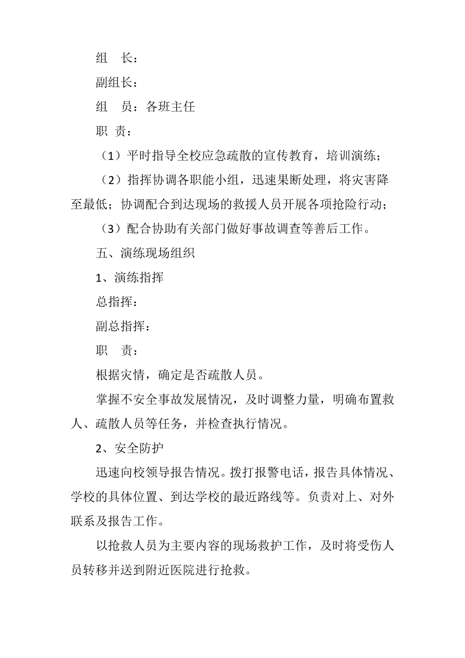 大型集体活动安全疏散演练活动方案_第2页