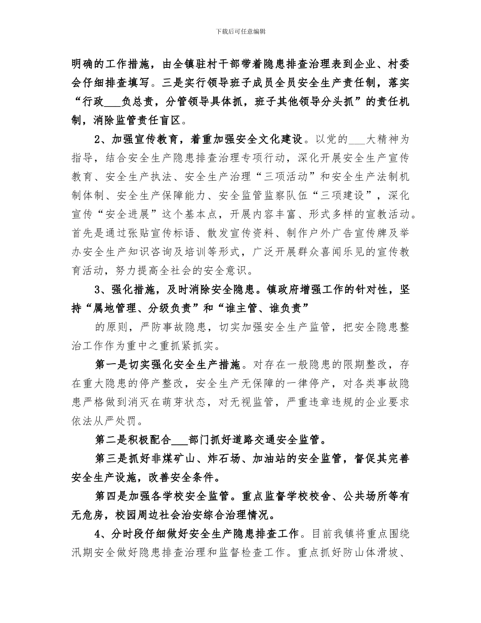 2024年自然灾害隐患排查治理工作总结范本_第2页