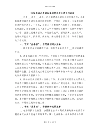 2024年自然资源和规划局武进分局工作总结