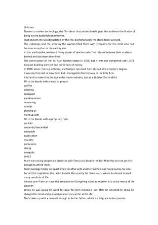 大学本科英语专业_综合教程第二册课后练习答案