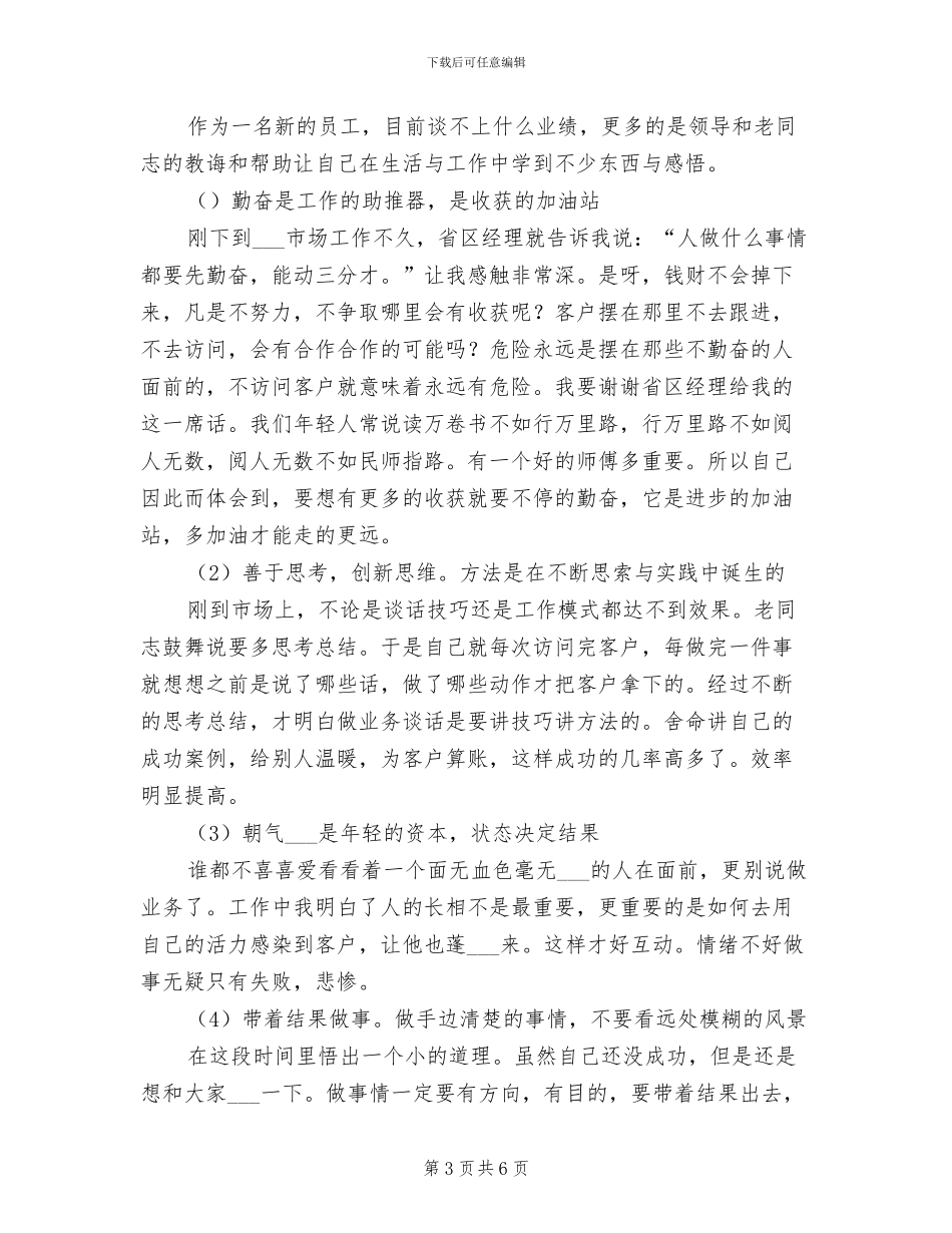 2024年药企试用期工作总结_第3页