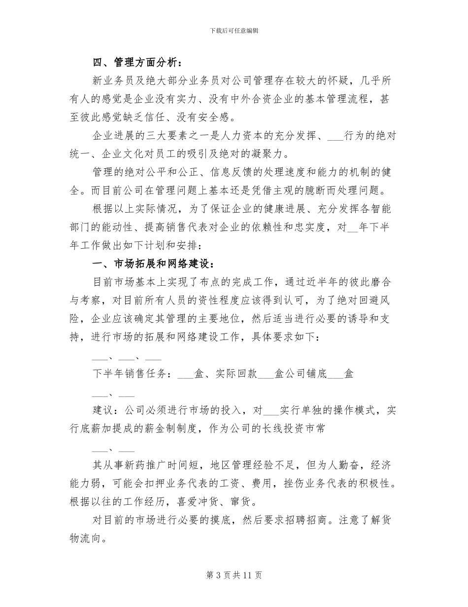 2024年药品销售上半年总结与计划_第3页