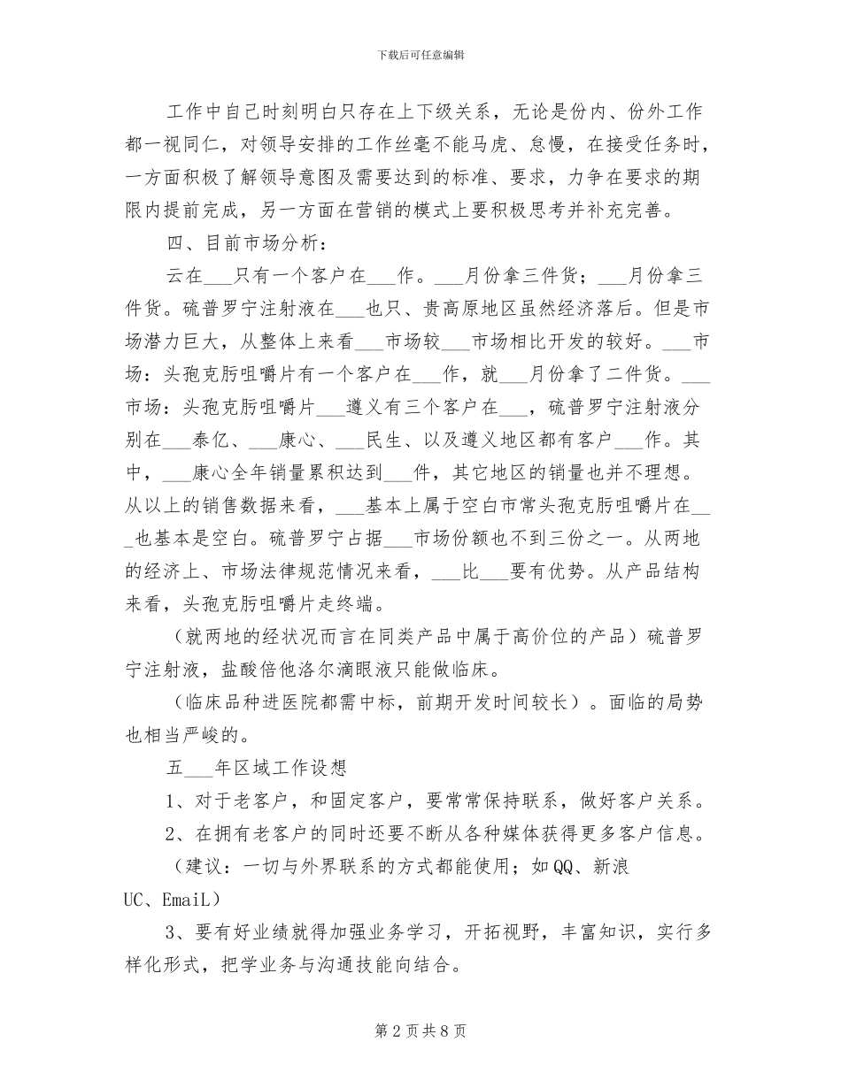 2024年药品销售员月工作总结_第2页