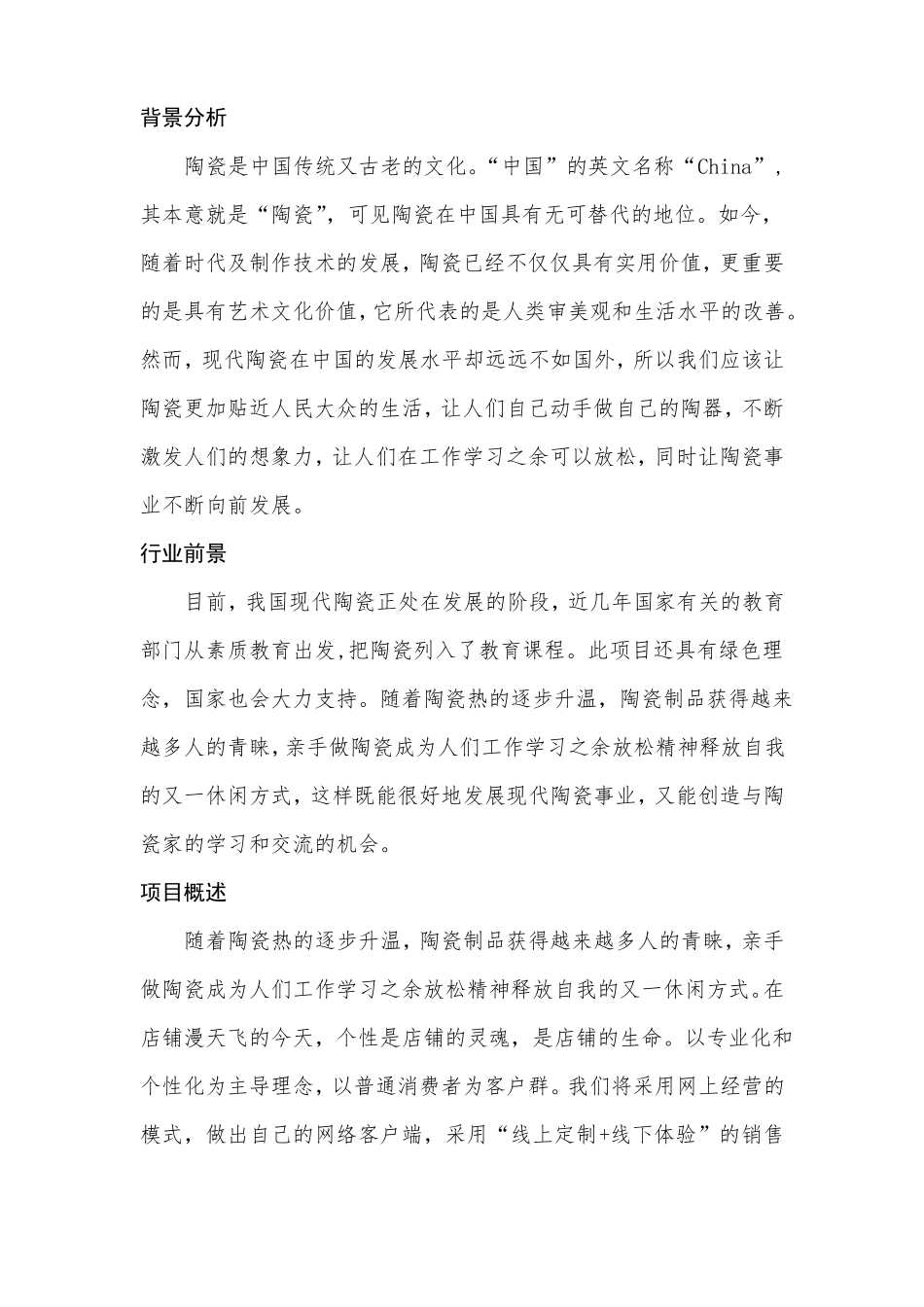 大学生创新创业项目之DIY陶瓷作坊_第2页