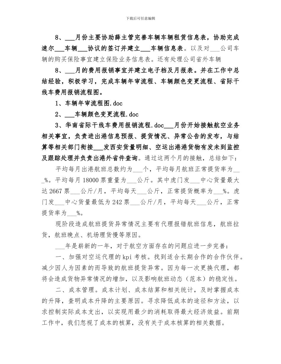 2024年营运部个人工作总结_第3页