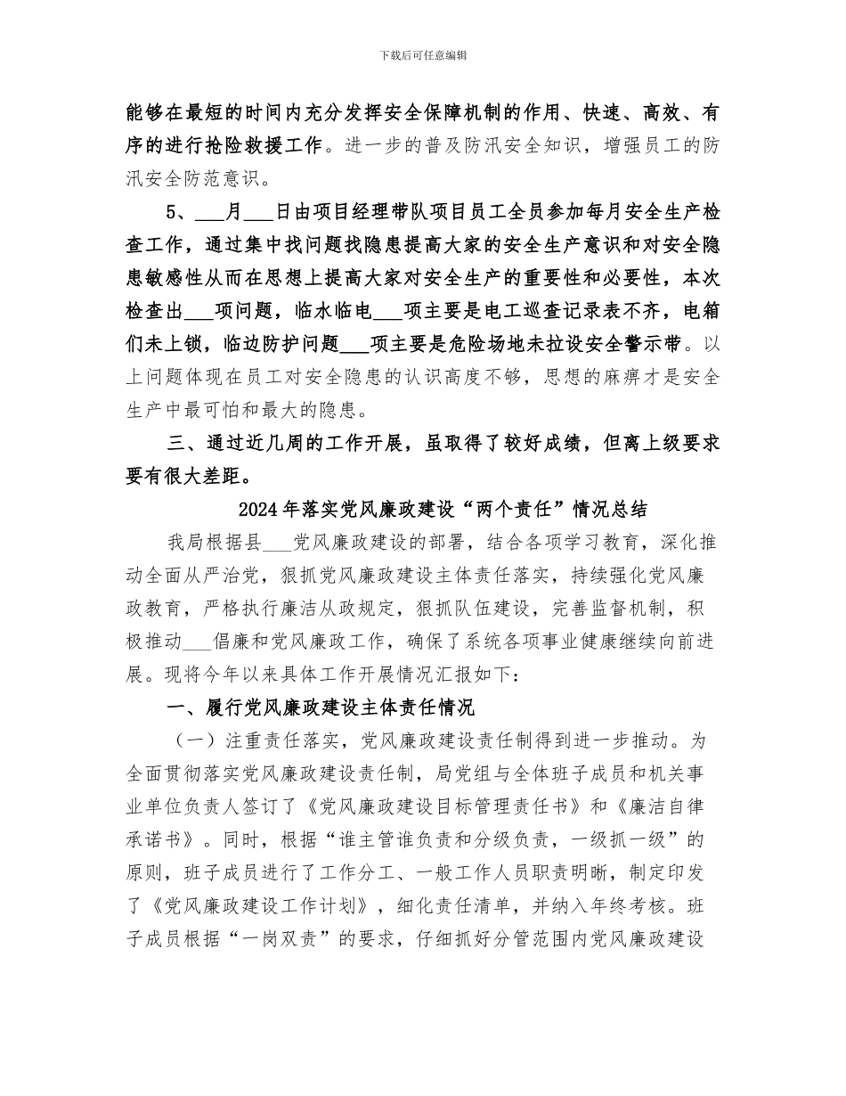 2024年落实企业生产主体责任专项整治活动总结_第2页