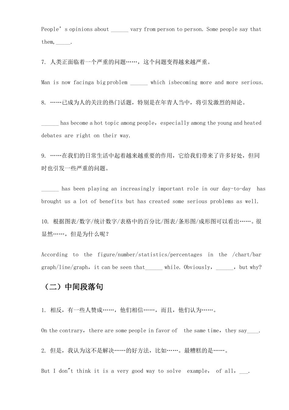 大学英语作文万能模板_第2页