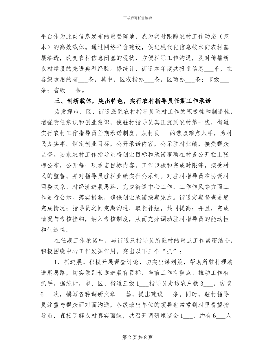 2024年街道农村指导员工作总结_第2页