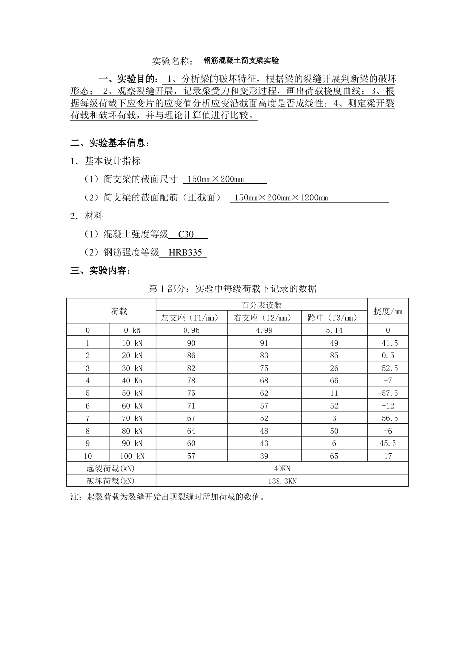 大工18春道桥工程试验二试验报告及答案_第3页