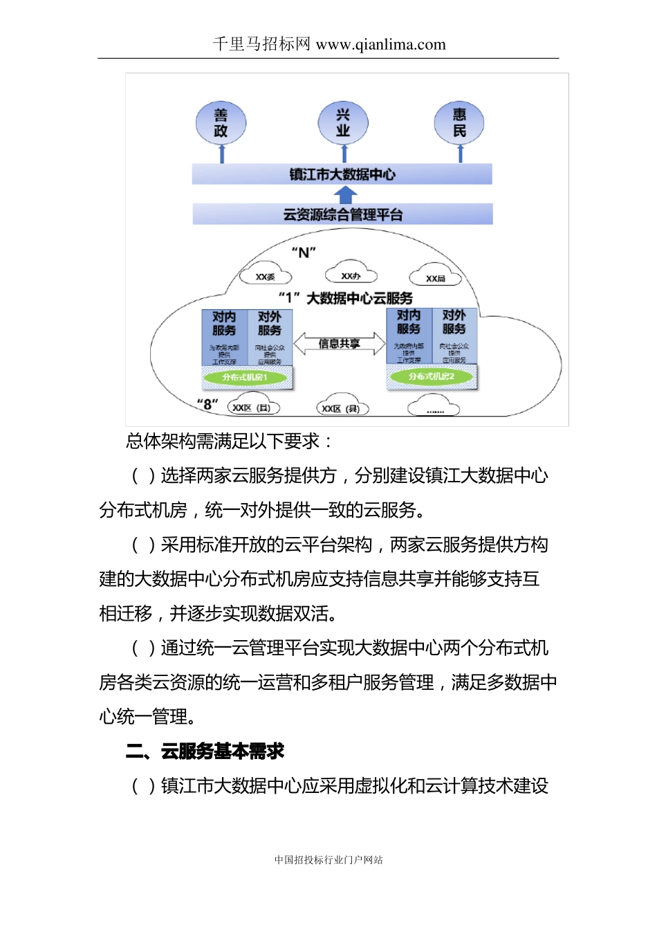 大数据中心云服务采购项目实施方案公示招投标书范本_第3页