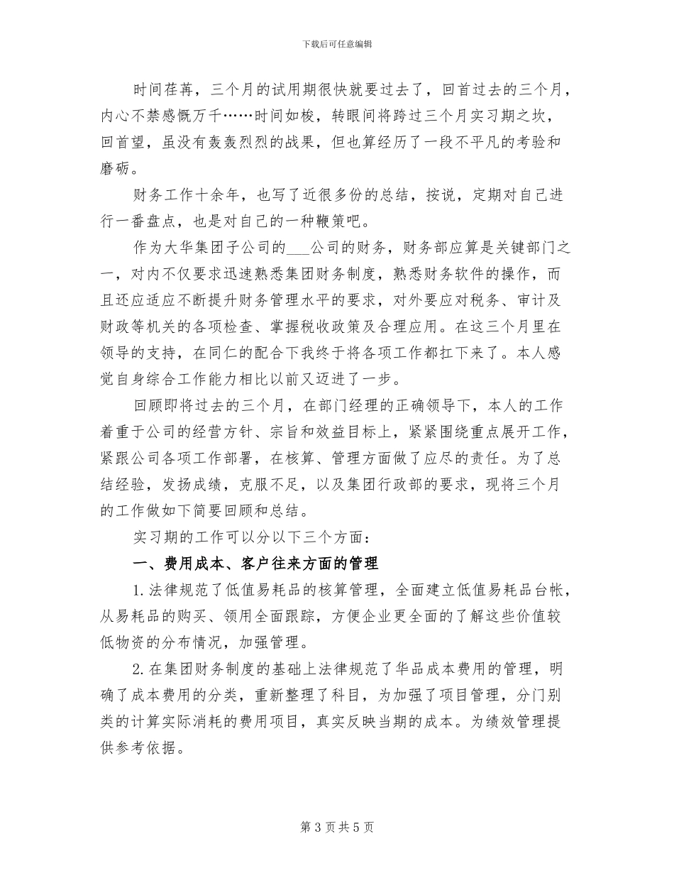 2024年试用期会计个人工作总结_第3页