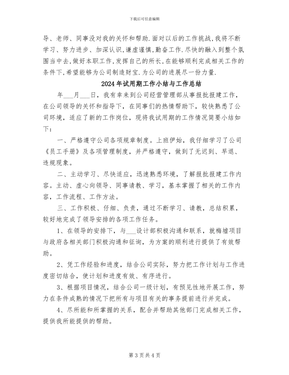 2024年试用期工作小结_第3页