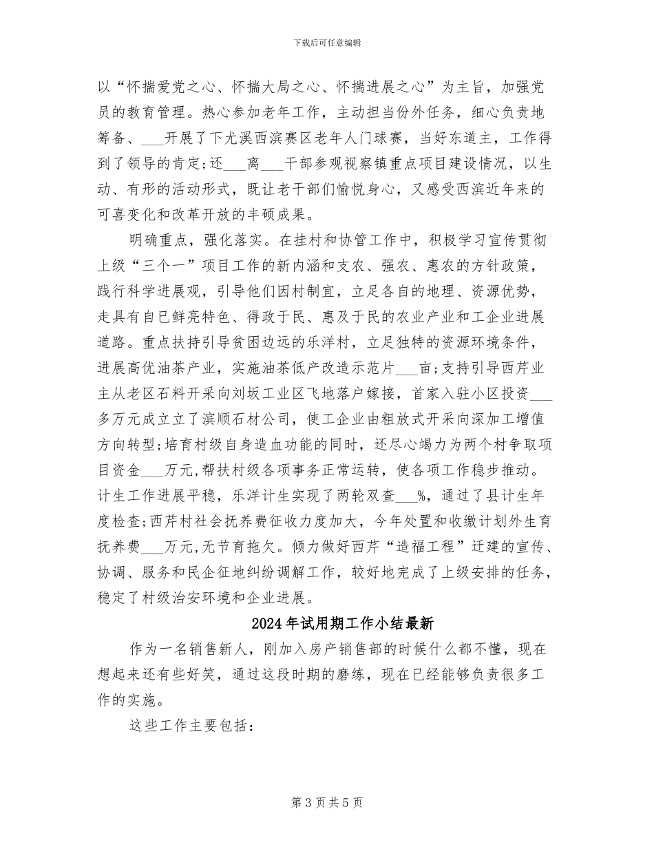 2024年试用期工作小结报告_第3页