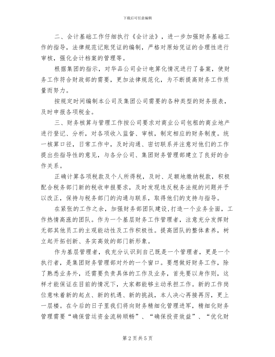 2024年试用期出纳个人工作总结_第2页