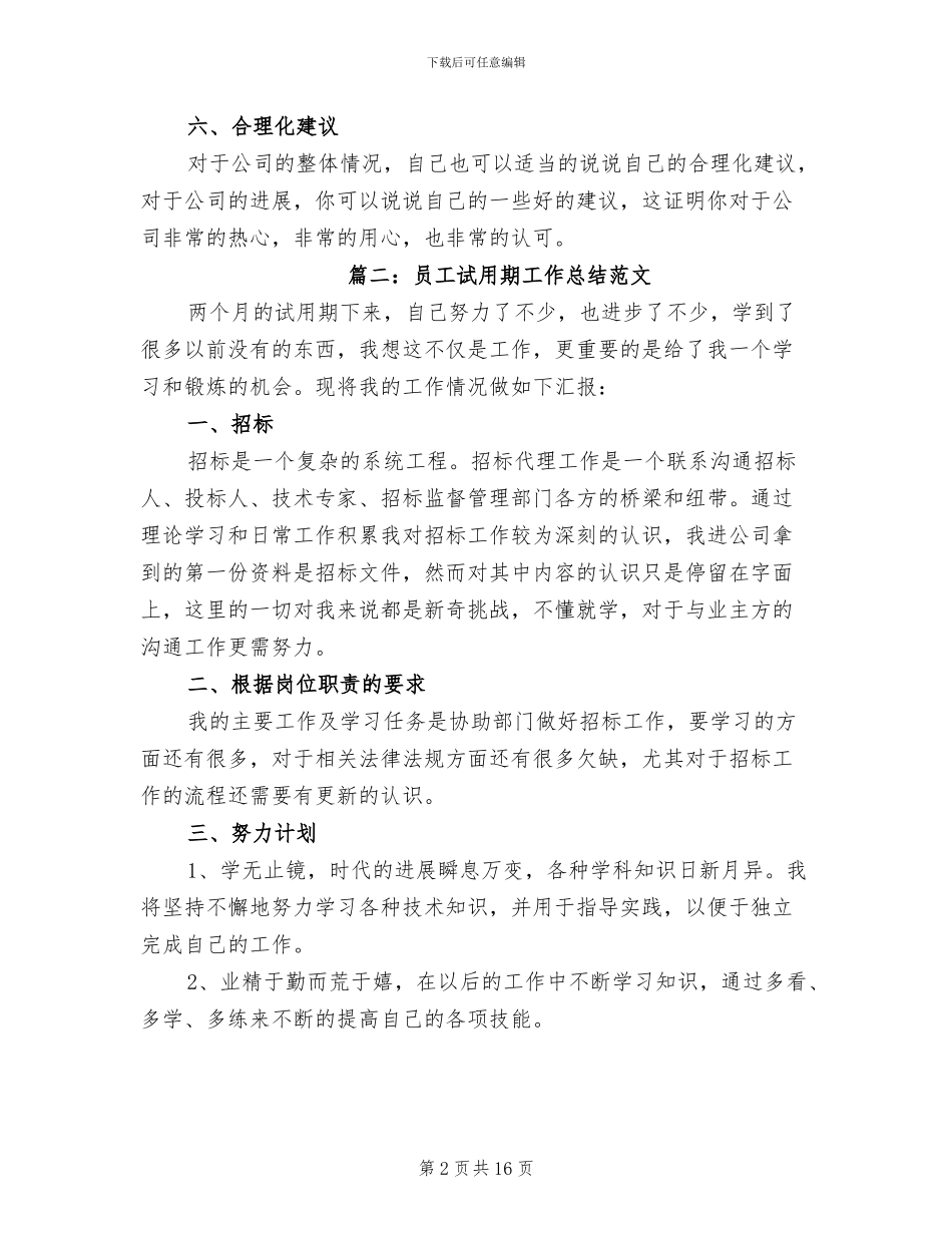2024年试用期工作总结写法及_第2页