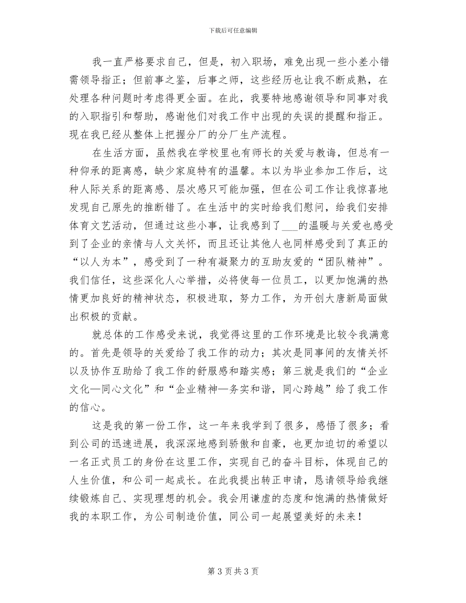 2024年试用期转正申请工作总结_第3页