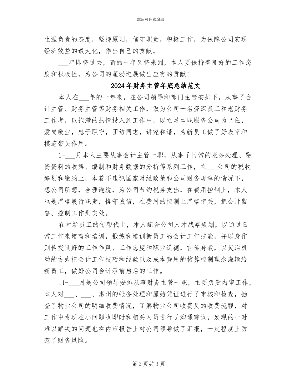 2024年财务主管年底总结_第2页