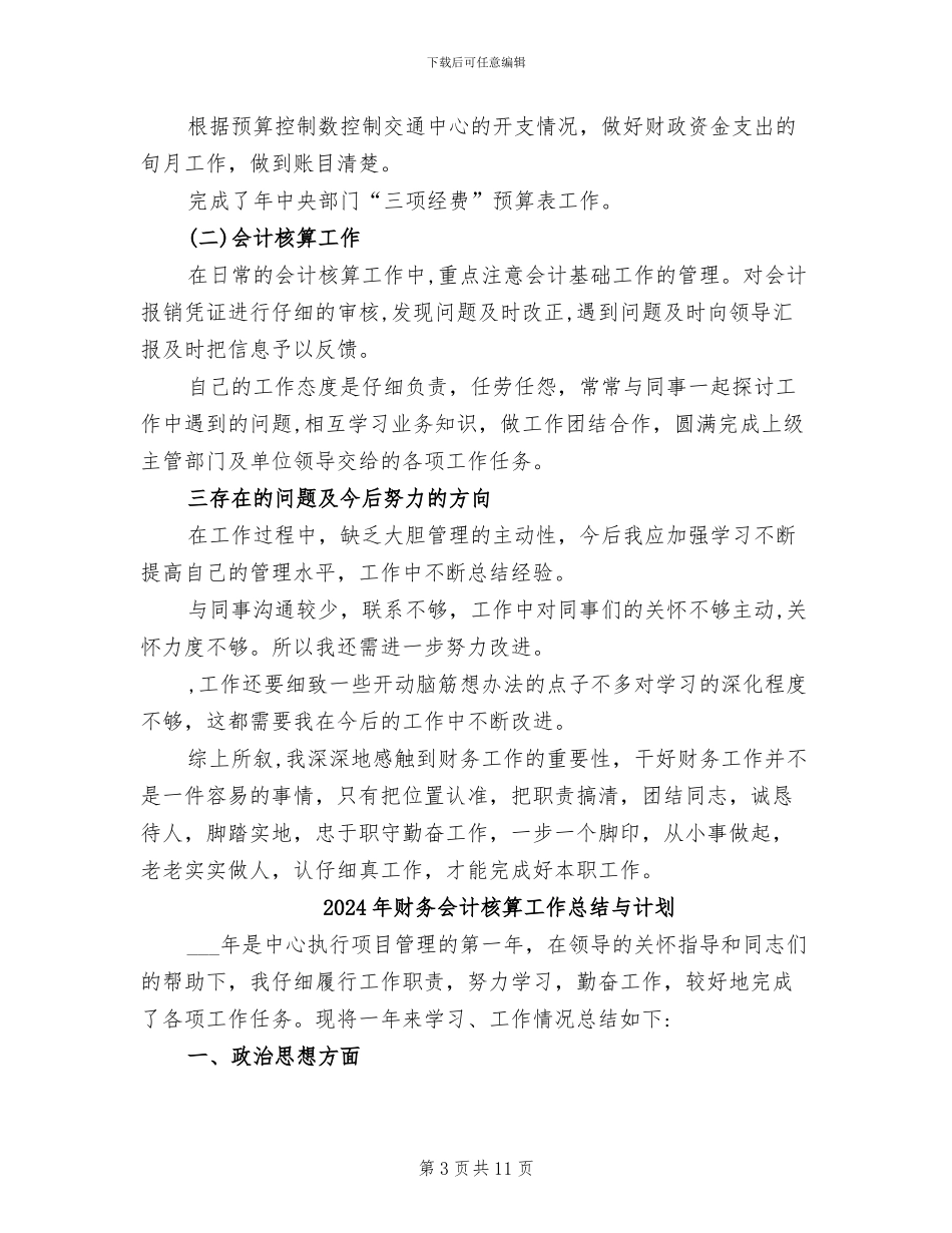 2024年财务会计核算工作总结_第3页