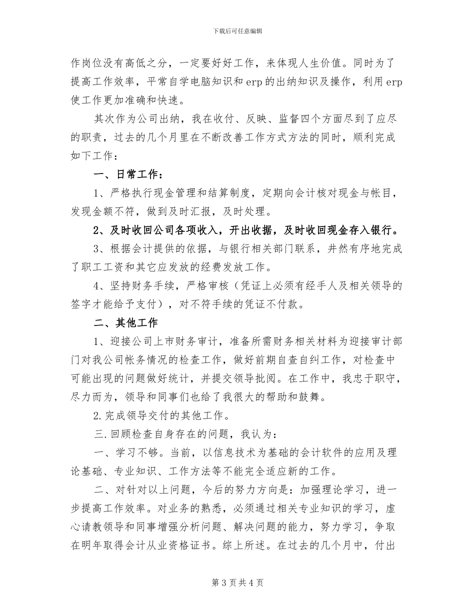 2024年财务出纳年终工作总结报告_第3页