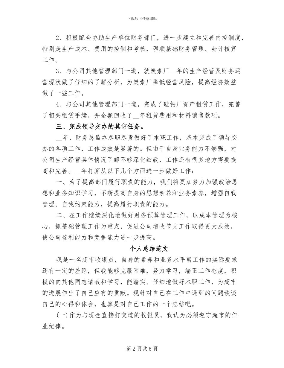 2024年财务总监个人总结范本_第2页