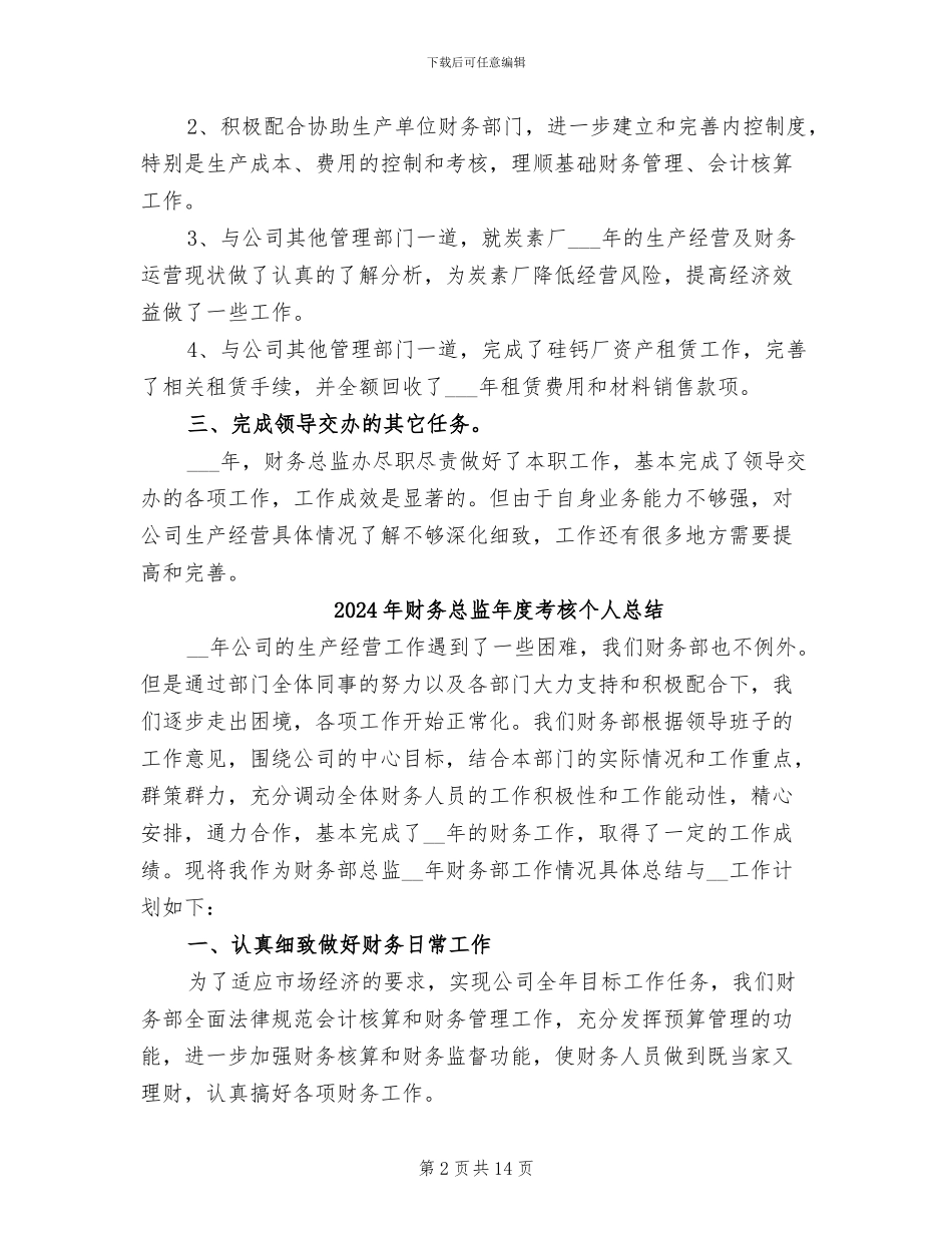 2024年财务总监年度总结范文_第2页