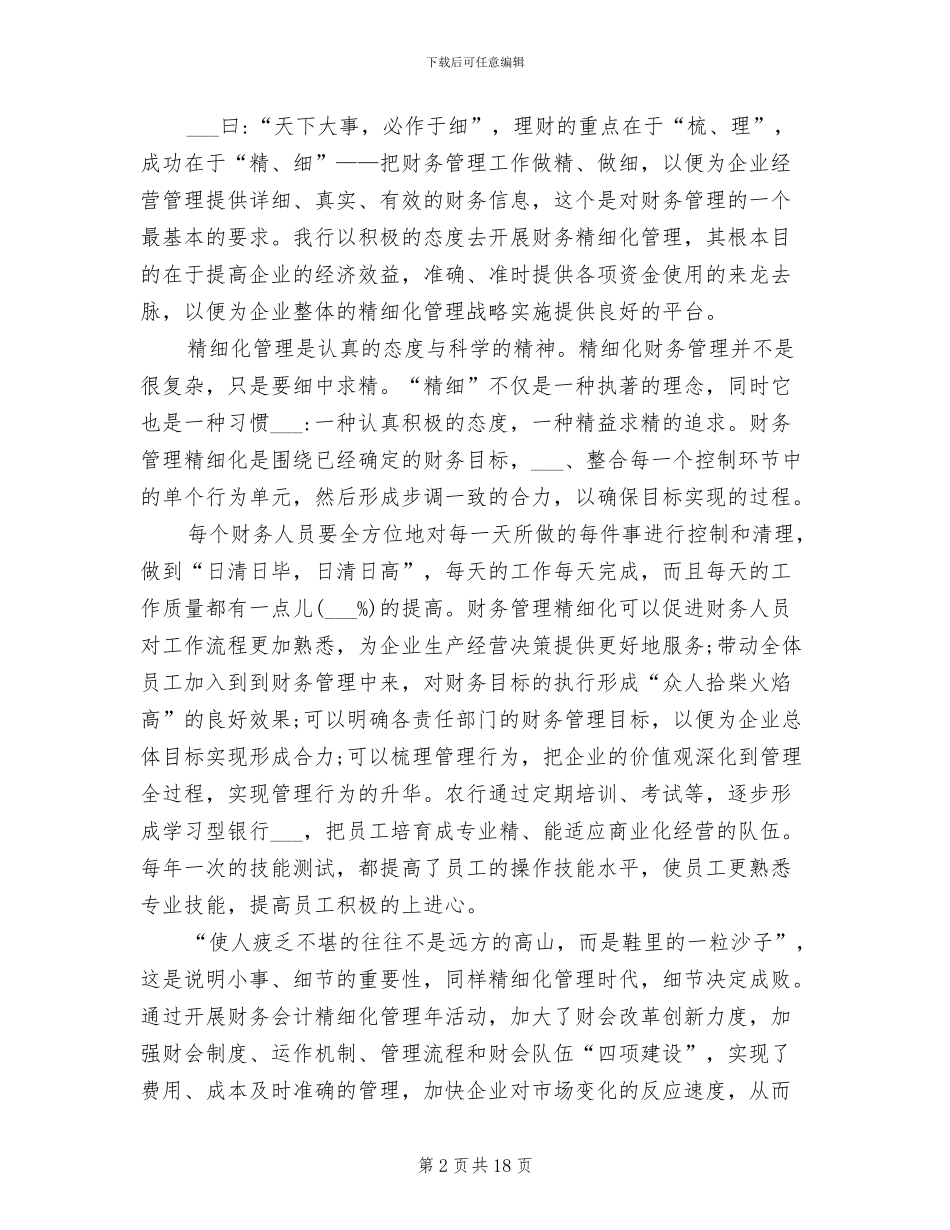 2024年财务精细化管理工作总结_第2页