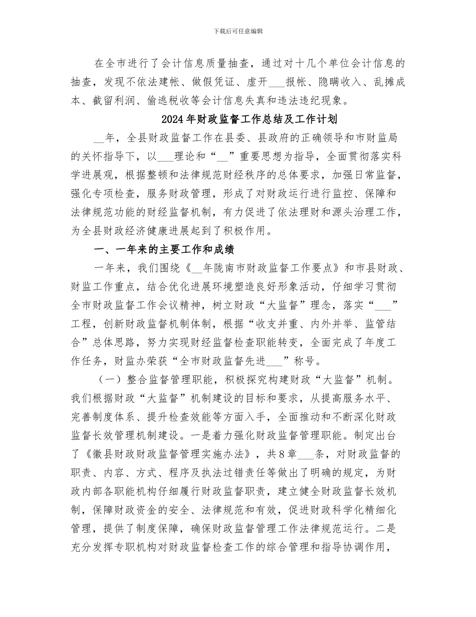 2024年财政监督工作总结_第3页