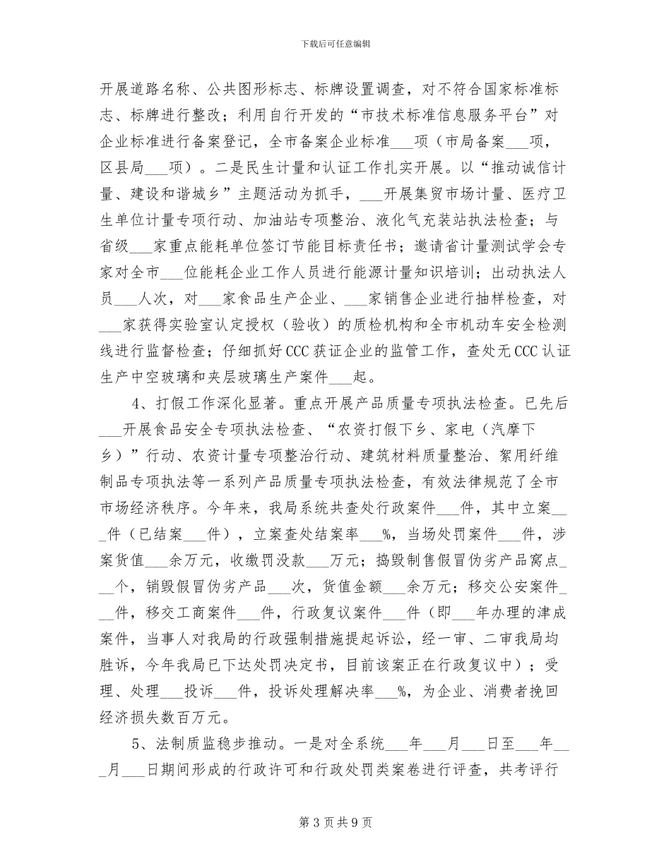 2024年质监局履职工作总结_第3页