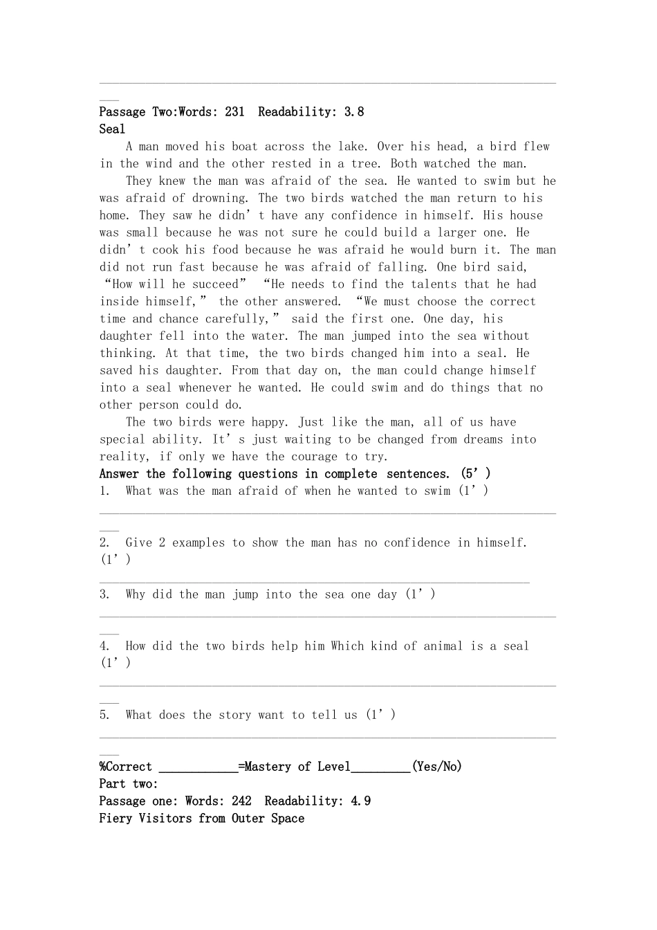 大连枫叶国际学校入学测试_第3页