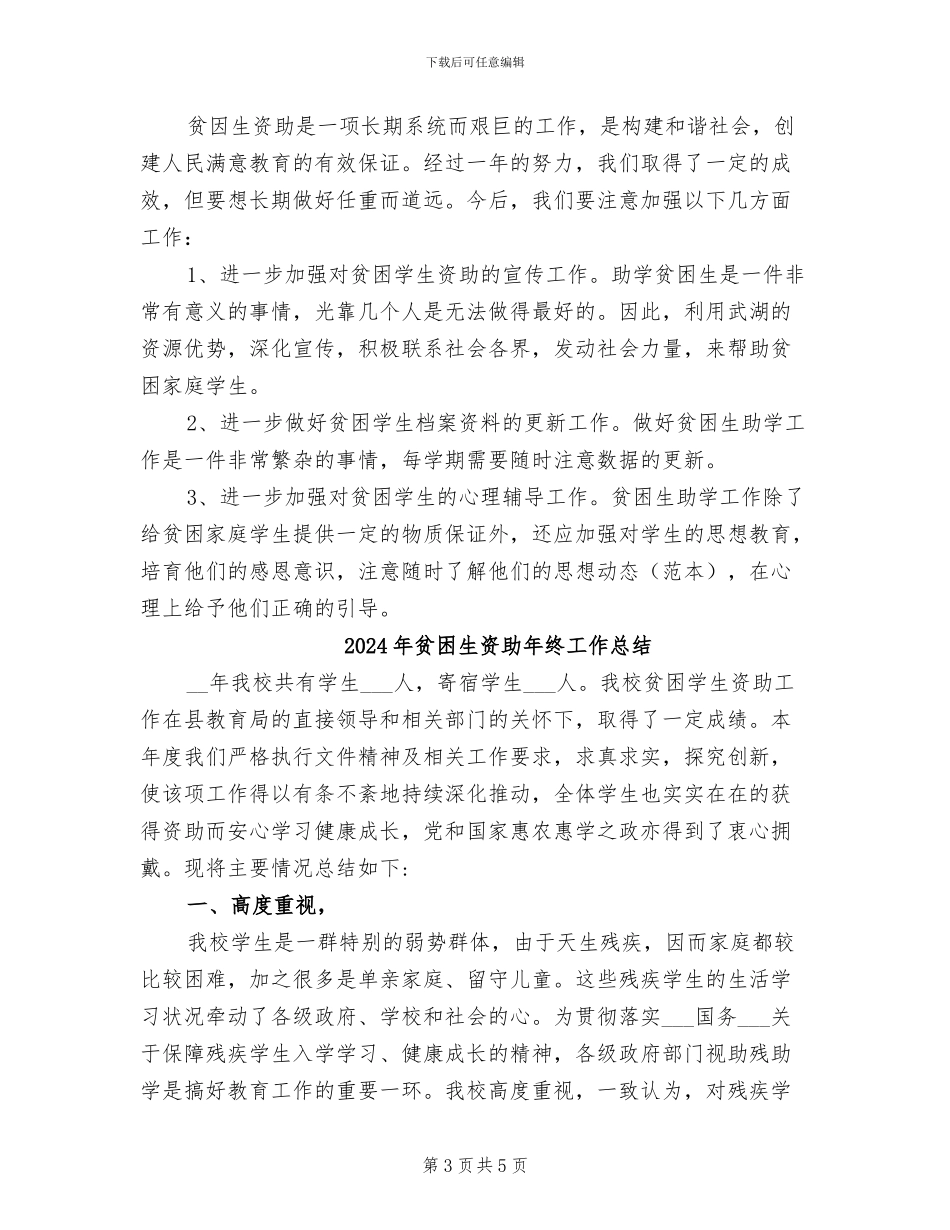 2024年贫困生资助工作总结范文_第3页